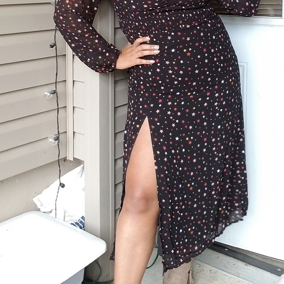 LAST ONE | ALL THE STARS BLACK MIDI DRESS - Picture 5 of 9